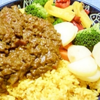 トマト缶使用♪ひき肉の夏野菜カレー